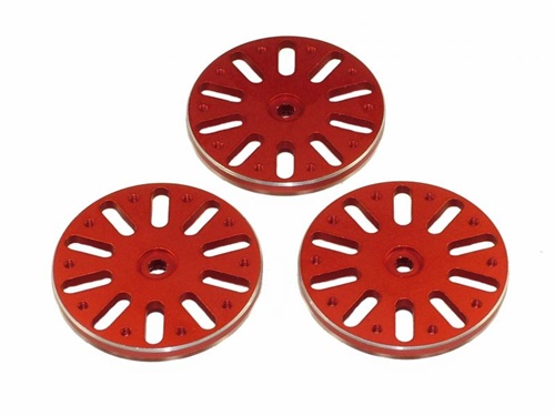Quick UK TREX 600/700 Push-Pull Servo Wheel Set - Futaba Red Quick UK TREX 600/700 Push-Pull Servo Wheel Set - Futaba Red